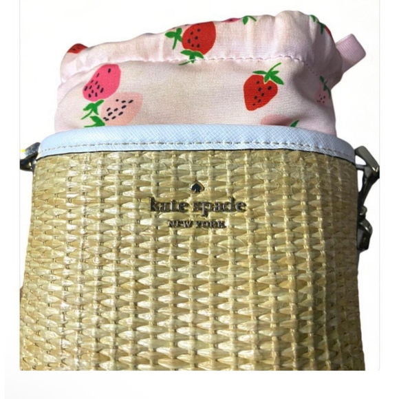 Kate Spade Strawberry Picnic Cylinder Crossbody Bucket Bag - Picture 3 of 6
